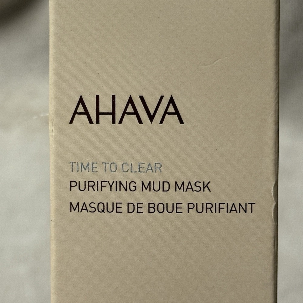 AHAVA Time To Clear Purifying Mud Mask 3.4 oz / 100 ml Full Size New‎ in Box